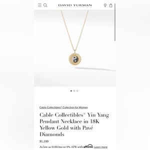 David Yurman Ying Yang Necklace